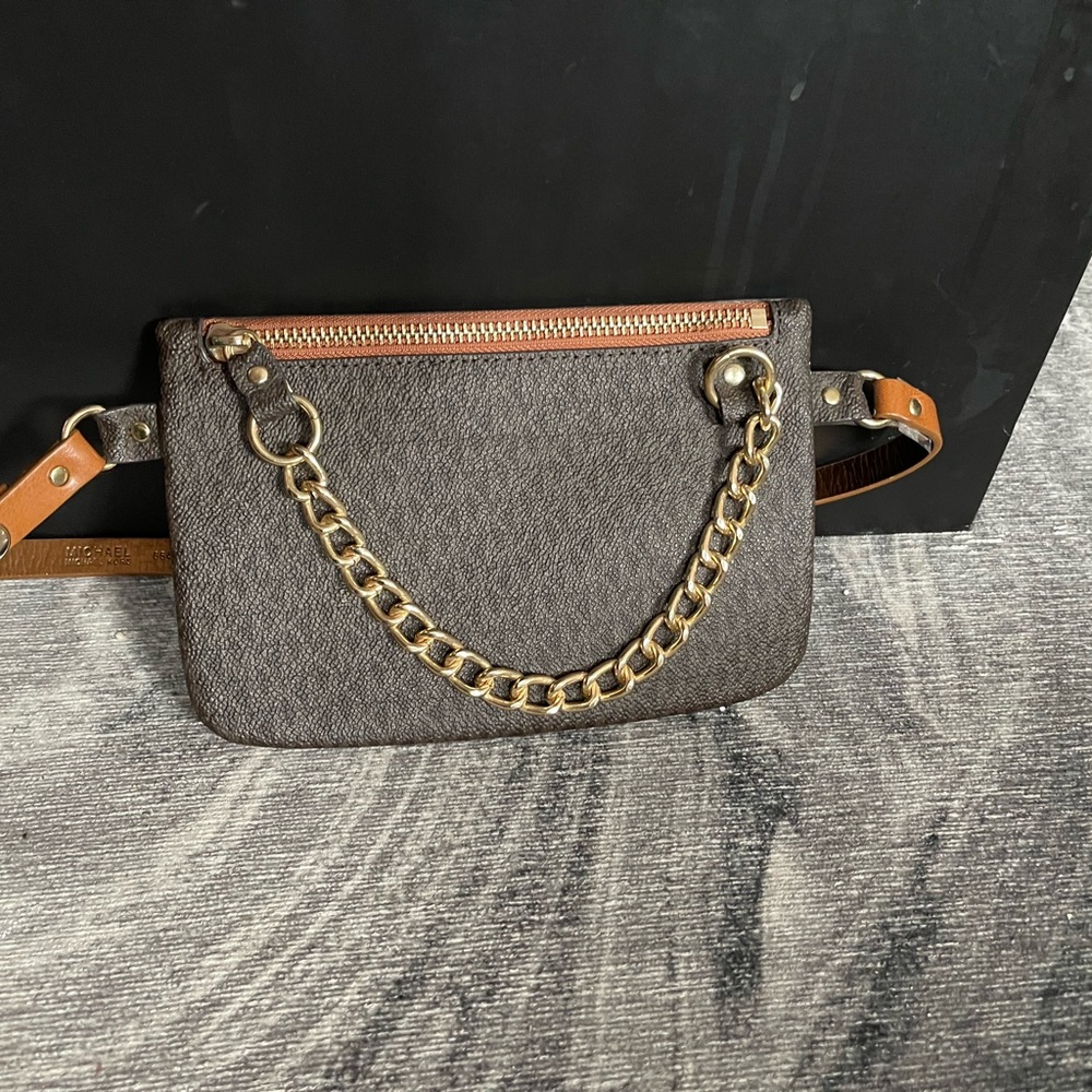 Michael Kors pull chain belt bag